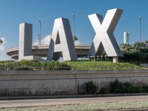 LAX airport sign